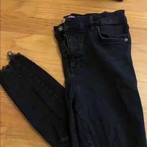 FREE PEOPLE BLACK SKINNY JEANS